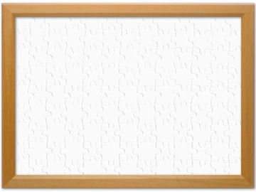 ホワイトパズル 標準ピース／ノートサイズの木製フレーム入り全形