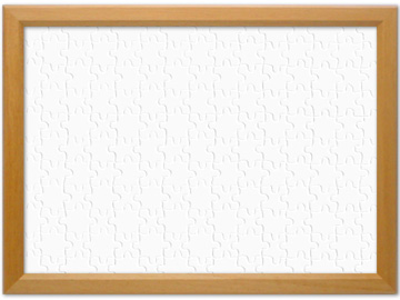 ホワイトパズル 標準ピース／ハーフサイズの木製フレーム入り全形